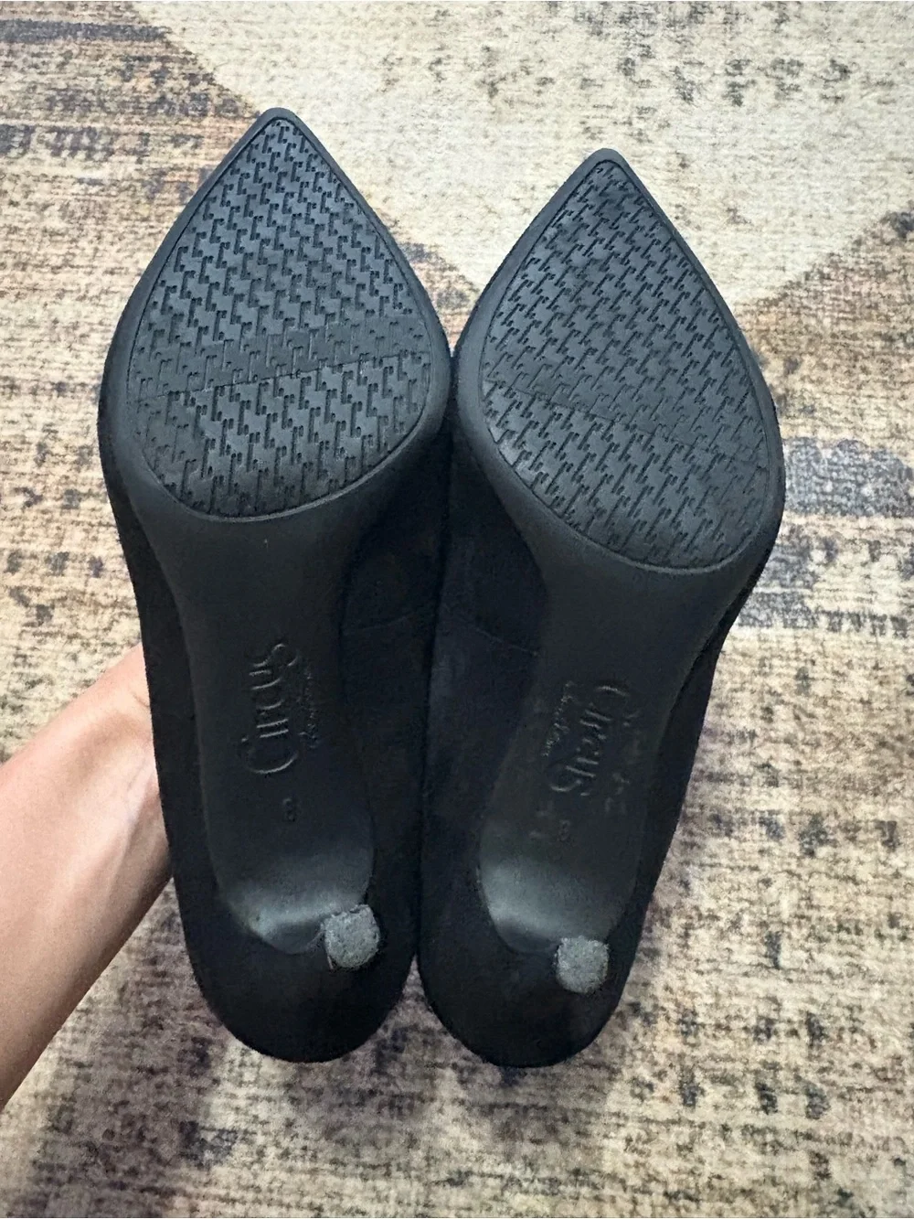 Circus by Sam Edelman Classic Pointed Heel Black Suede Size 8